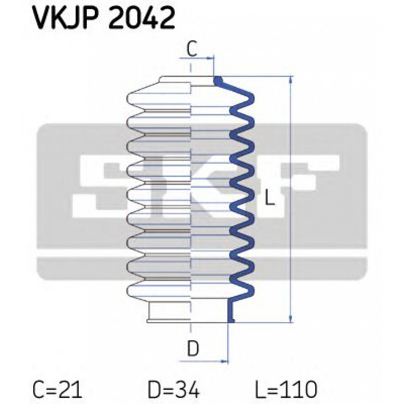 VKJP 2042 SKF - Пильовик привідного валу